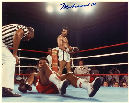 Muhammad Ali Signed 16x20 Over George Foreman Photo (JSA)